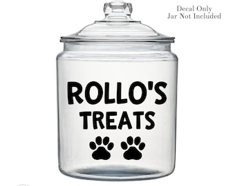 Dog Treats Decal, Pet Food Decals, Pet Food Storage Labels, Vinyl Decal