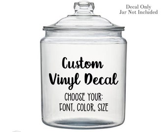 Design Your Own Jar Decal, Create Your Own, Coin Jar Decal, Kids Savings Bank Decal