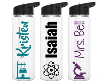 Lab Tech Water Bottle, Science Teacher Water Bottle, Gift for Chemist, Laboratory Technician Gift, Science Teacher Gift