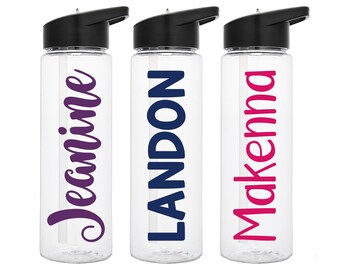 Kids Name Water Bottle, Custom Sports Bottle, Monogram Tumbler, Kids Workout Bottles