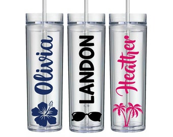 Girls Trip Tumblers, Family Vacation Cup, Beach Tumbler with Straw, Senior Trip Gifts, Bachelorette Trip