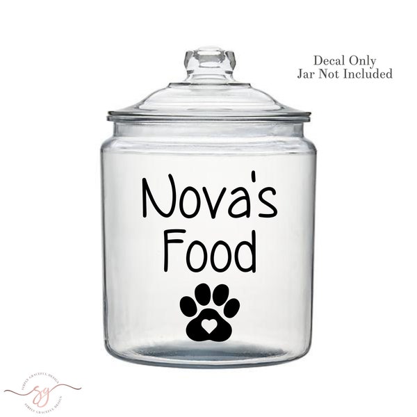 Dog Food Storage Decal, Pet Food Label, Dog Food Container, New Puppy Owner Gift, Pet Gift Basket