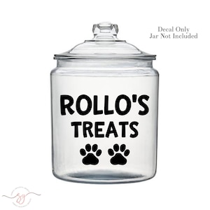 Dog Treats Decal, Pet Food Decals, Pet Food Storage Labels, Vinyl Decal
