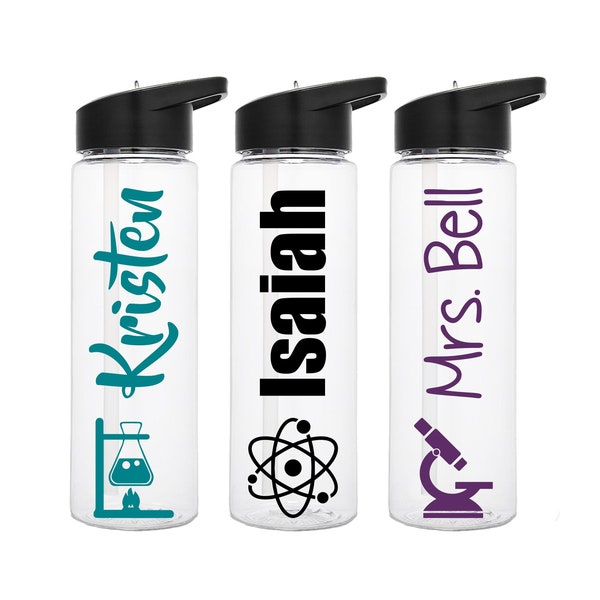 Lab Tech Water Bottle, Science Teacher Water Bottle, Gift for Chemist, Laboratory Technician Gift, Science Teacher Gift