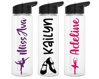 Dance Water Bottle, Dancer Gift, Ballet Teacher Gift, Dance Recital Gift, Ballerina Tumbler