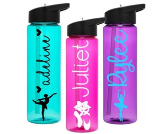 Ballet Water Bottle, Custom Dance Bottle, Gift for Dancer, Dance Teacher Gift, Dance Party Favor, Dance Recital Gift, Dance Instructor Gifts