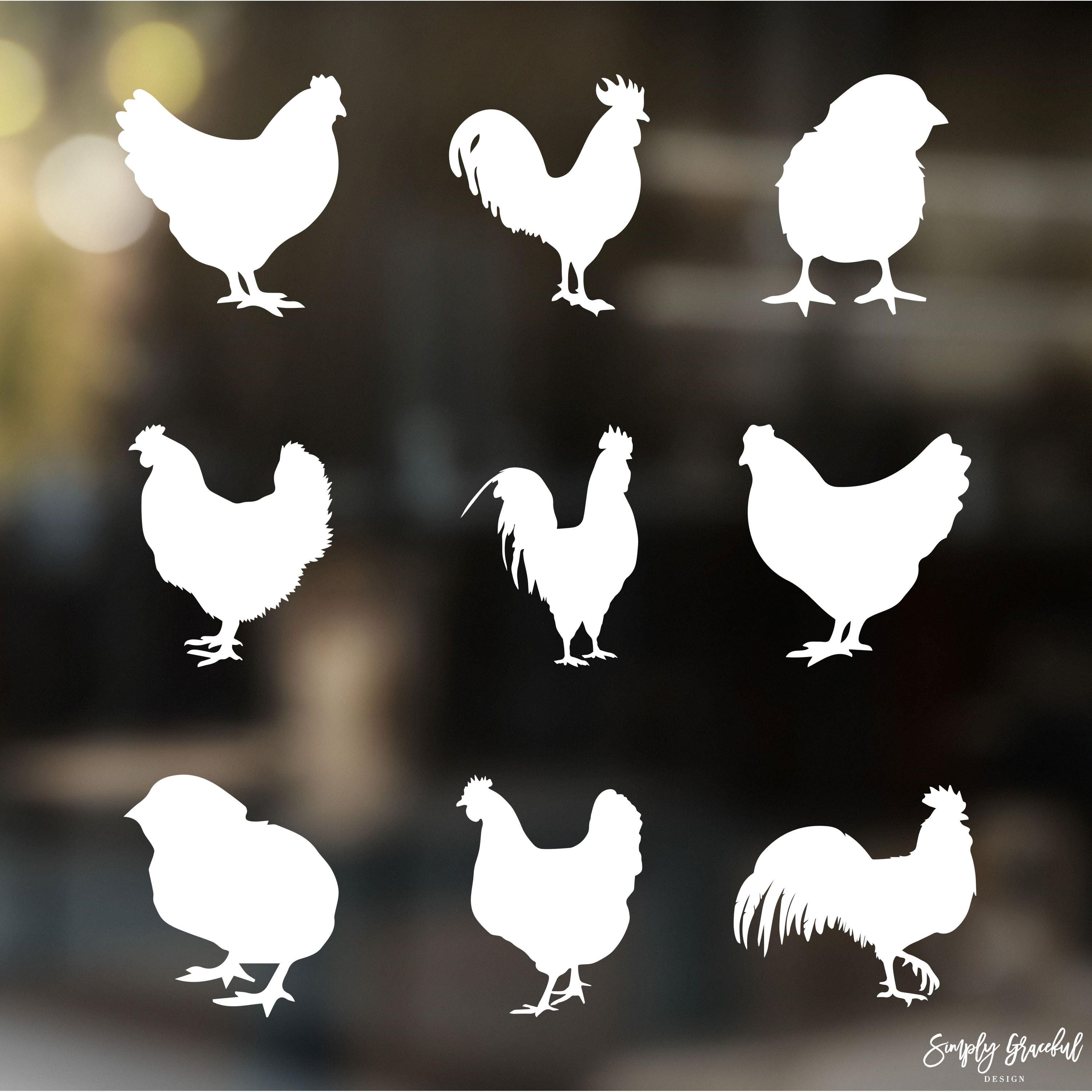 Chicken Decal, Rooster Decal, Chicken Lover Gift, Laptop Decal, Tumbler ...