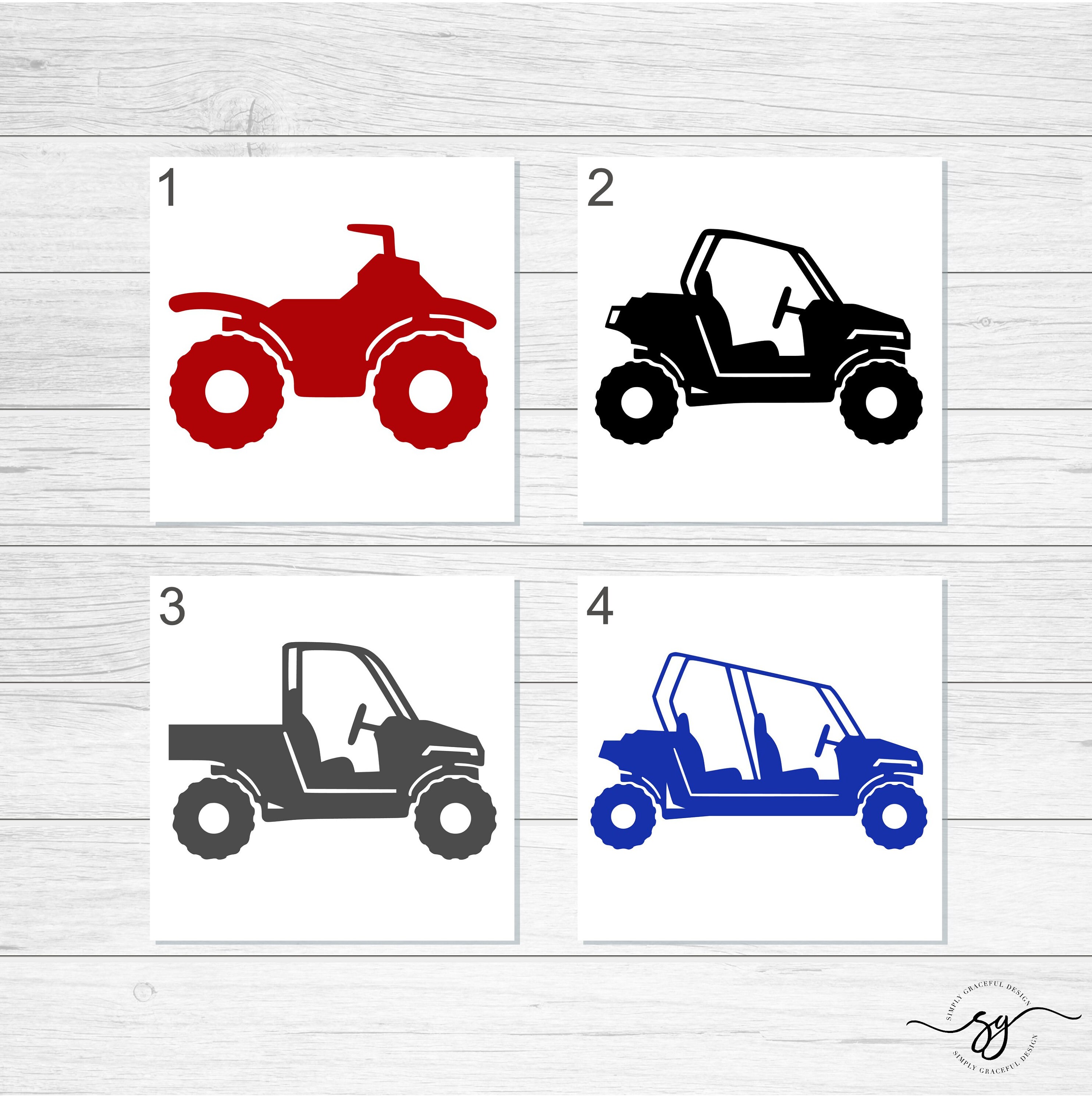 ATV Decal, Quad Decal, Boys Tumbler Decal, Four Wheeler Decal, Teen ...