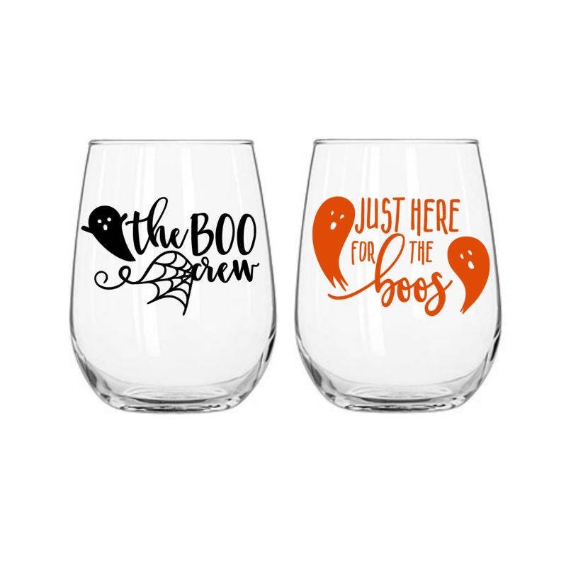 Halloween Wine Glass Decal Halloween Party Decals Funny Etsy