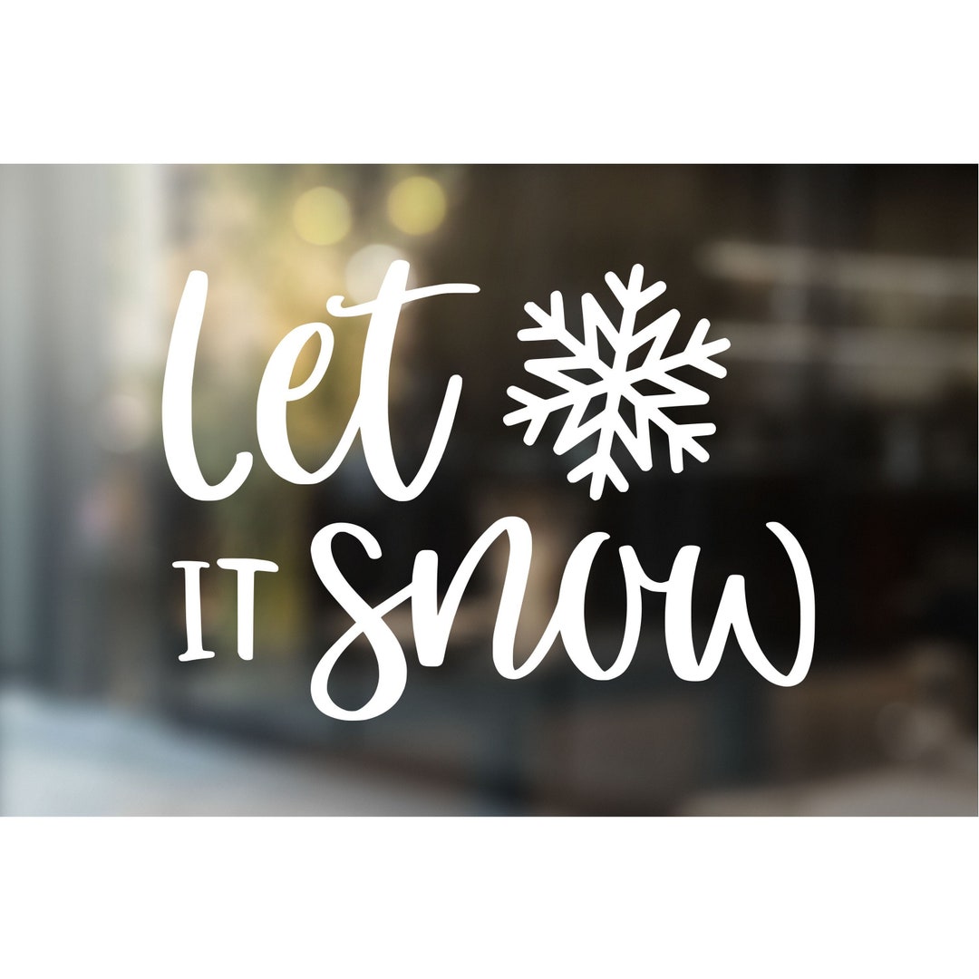 Let It Snow Decal, Holiday Decal, Winter Decal, Snowflake Decal