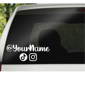 Social Media Business Decal, IG Name Decal, Influencer Decal, Username Car Decal, Marketing Decal image 5