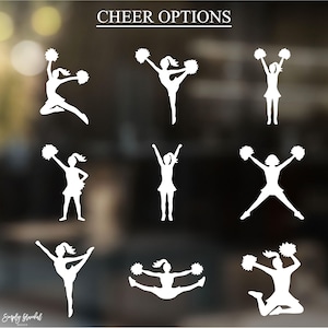 Cheerleader Monogram, Cheer Name Decal, Cheer Banquet Gift, Cheer Team Gift, Girls Tumbler Decal