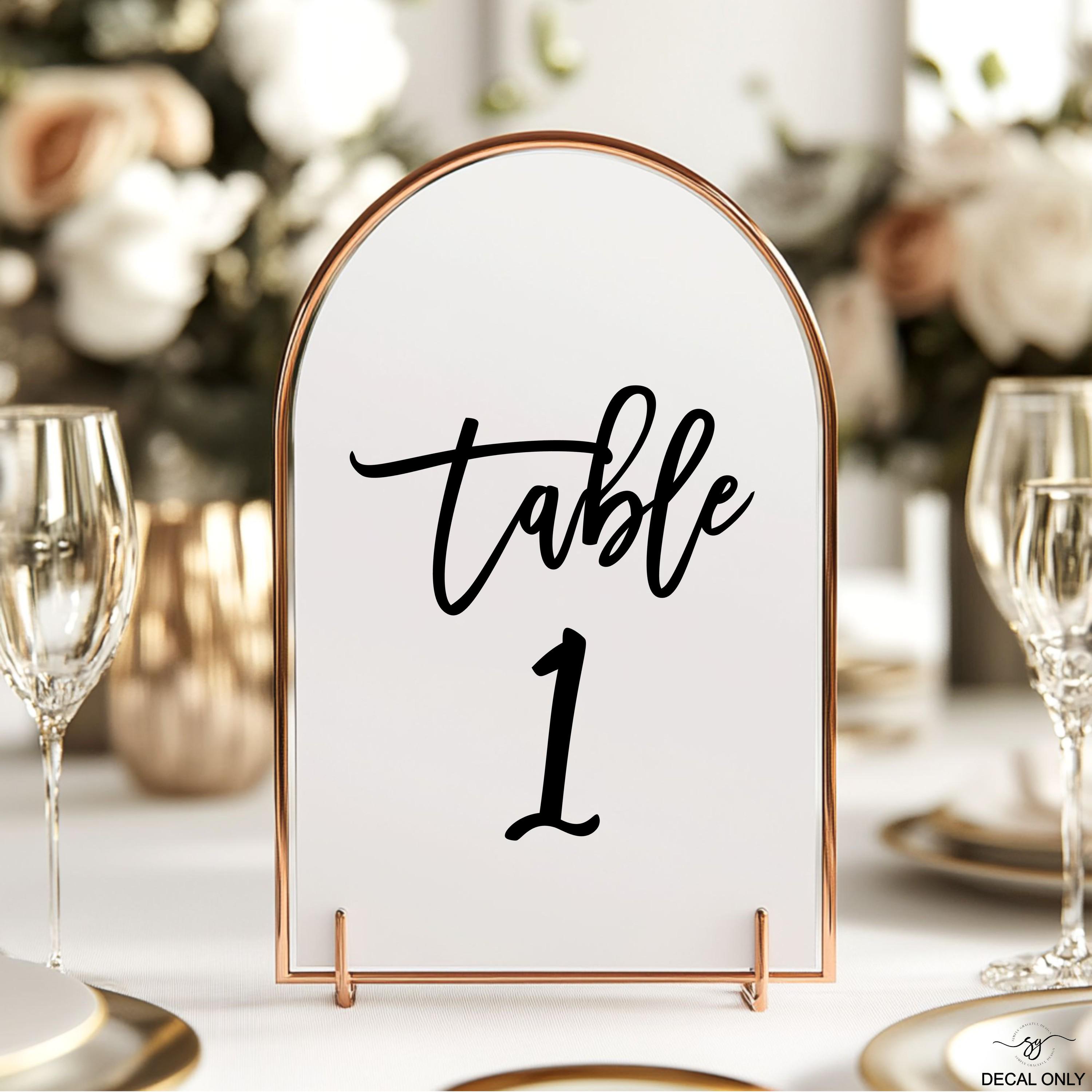 Table Number Decals, Wedding Table Decor, Wedding Reception Signage - Etsy