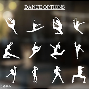 Dance Decal, Ballet Decal, Dancer Gifts, Dance Monogram, Water Bottle Decal, Laptop Decal