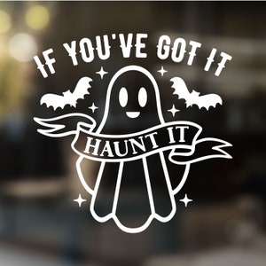 Ghost Decal, Halloween Decal, Halloween Quote, Wine Glass Decal, Spooky Decal