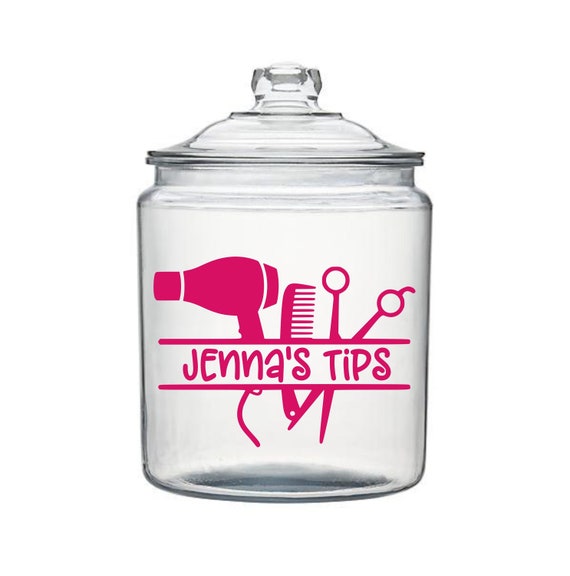 Hair Stylist Tip Jar Decal Money Jar Decal Hair Stylist Etsy