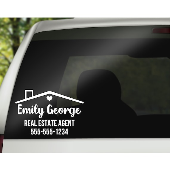 Realtor Car Decal, Real Estate Marketing Decal, New Realtor Gift, Realtor Advertising