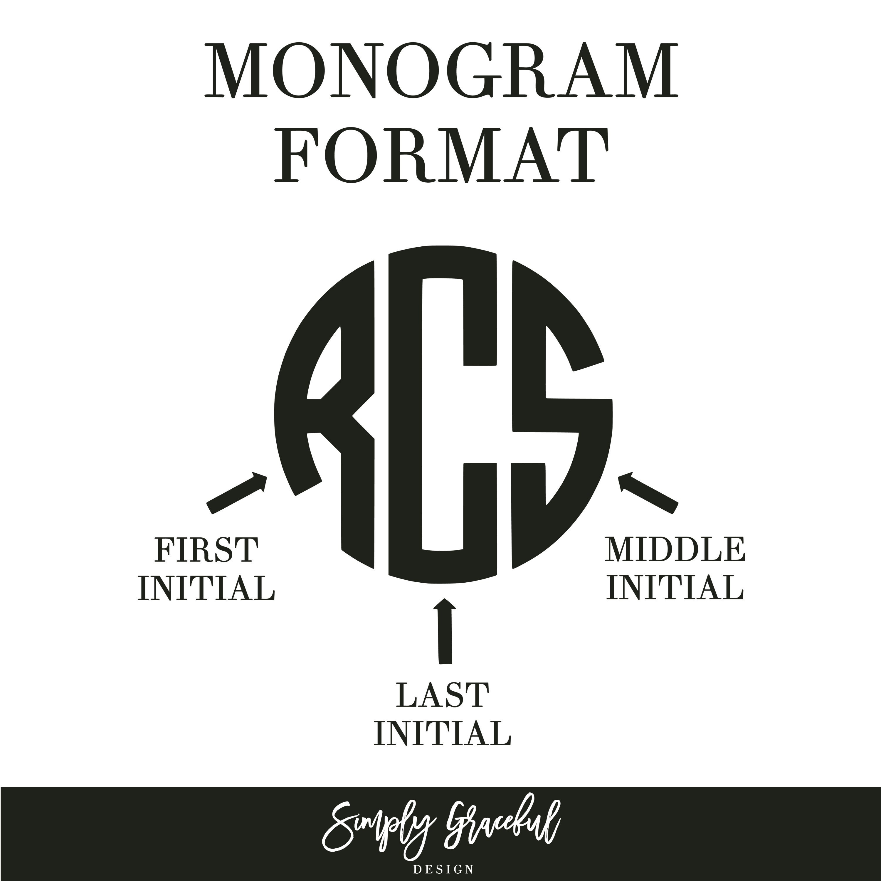 Monogram Decal Sheet, Monogram Bundle, Circle Monogram, Back to School ...