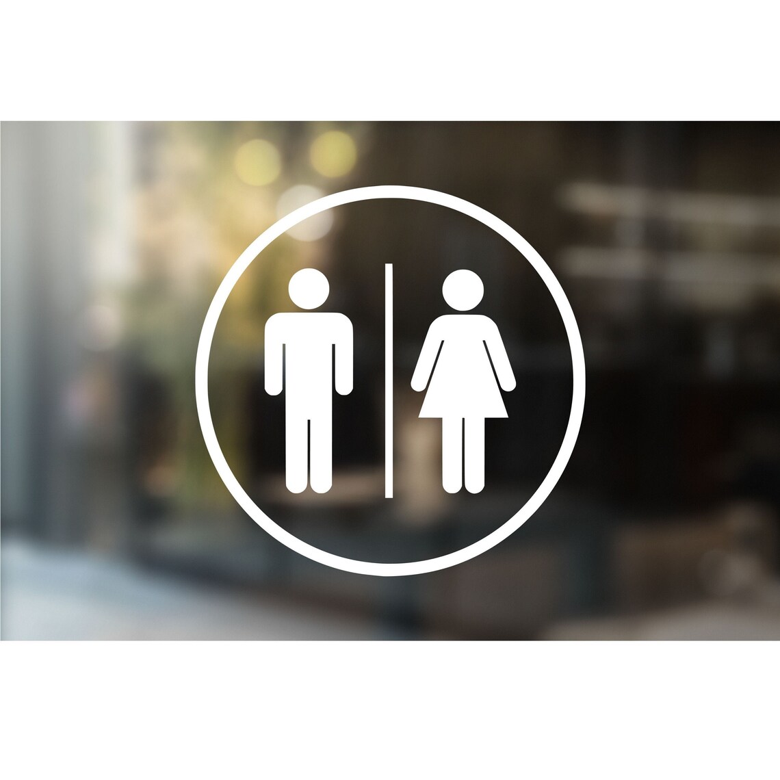Bathroom Symbols Restroom Gender Decal Restroom Signage - Etsy