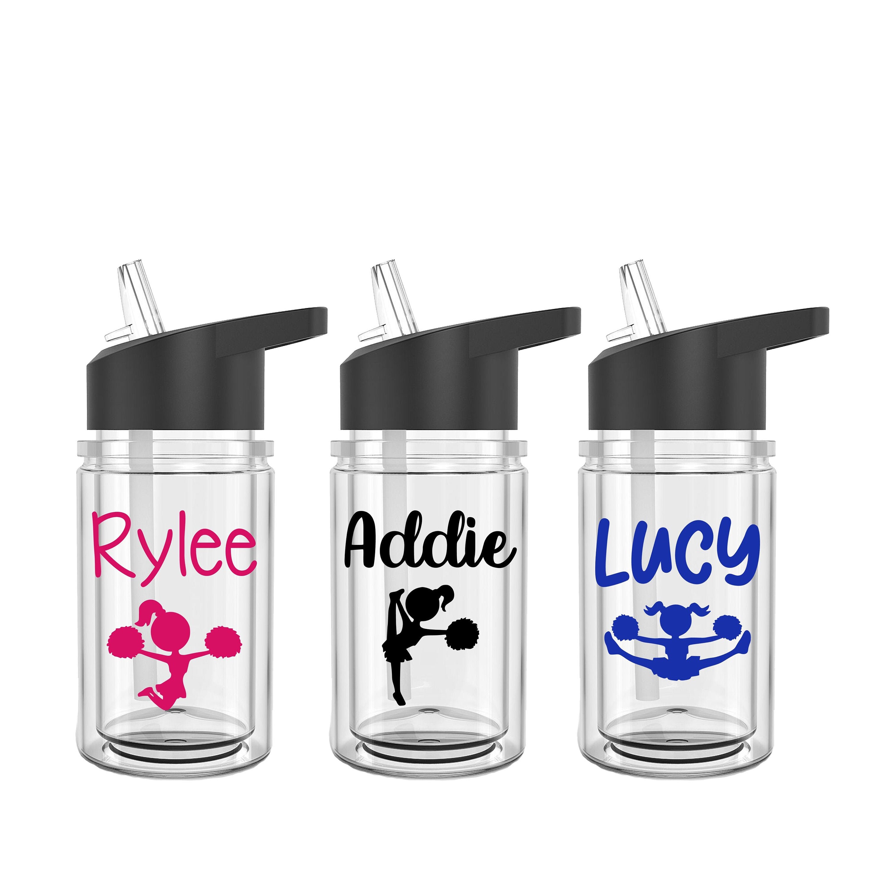 Personalized Cheerleading Water Bottle Tumbler Gifts For Cheerleaders Cheer Gifts Cheer Water Bottle