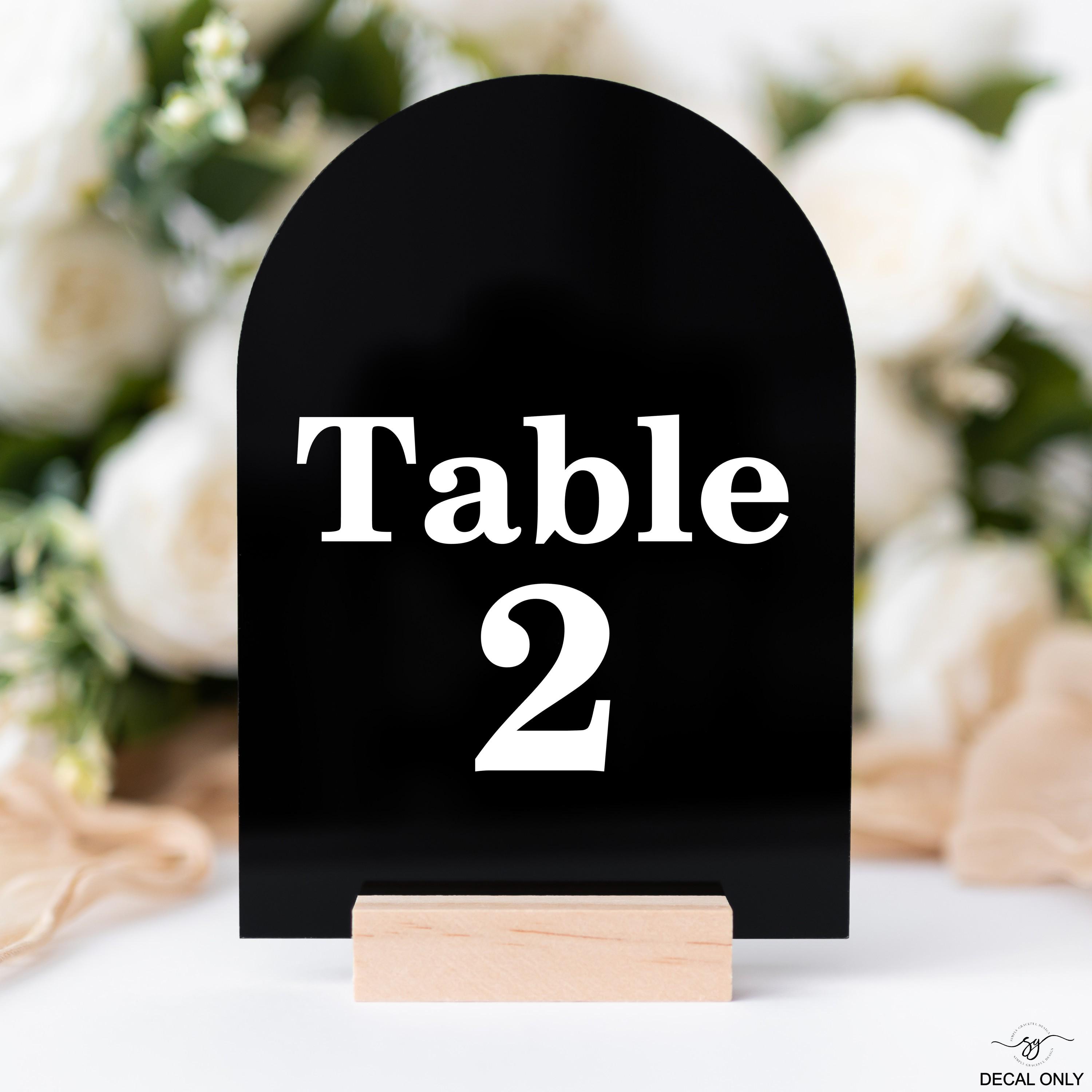 Table Number Decals, Wedding Table Decor, Wedding Reception Signage - Etsy