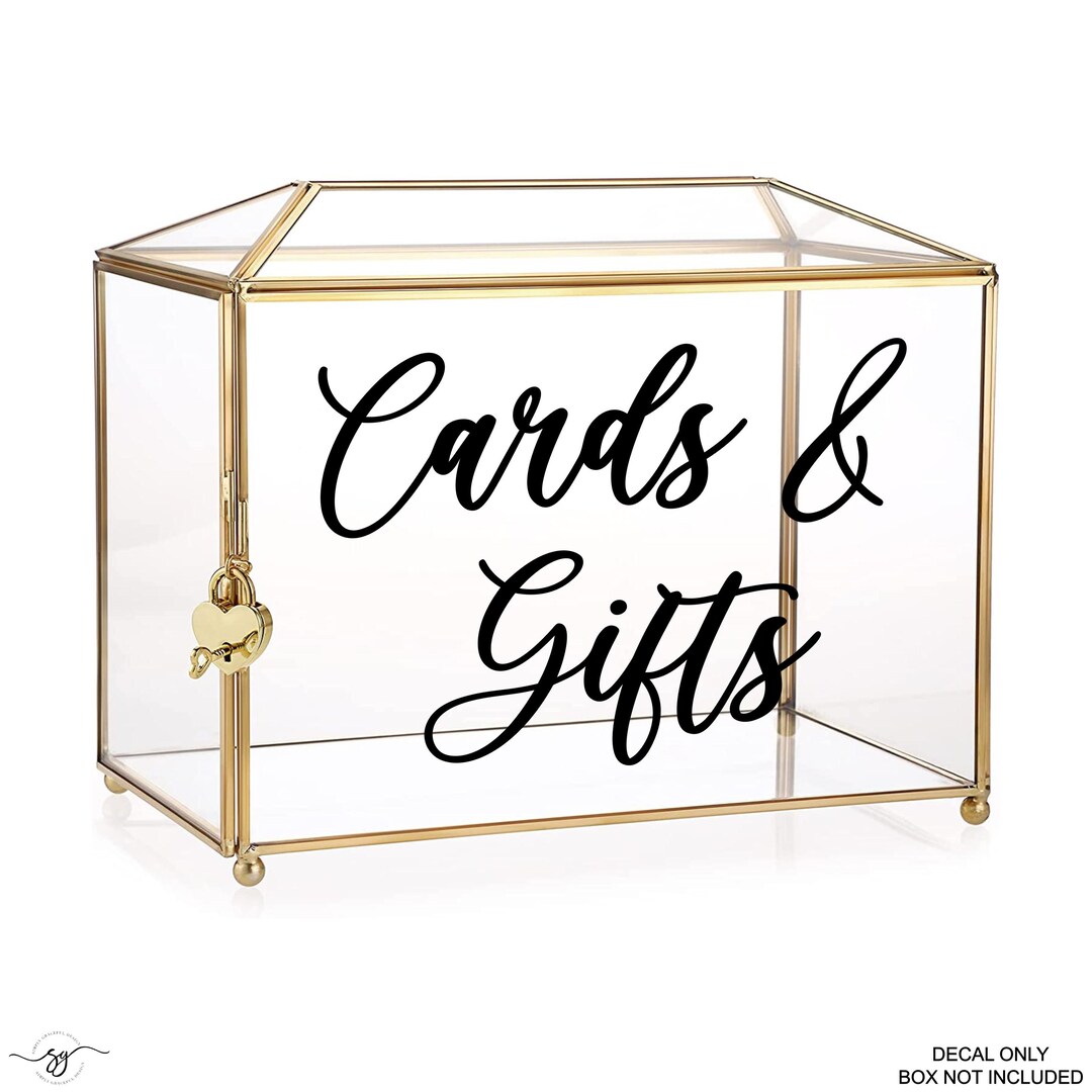 Cards and Gifts Decal, Card Box Decal, Wedding Sign Decal, Graduation ...