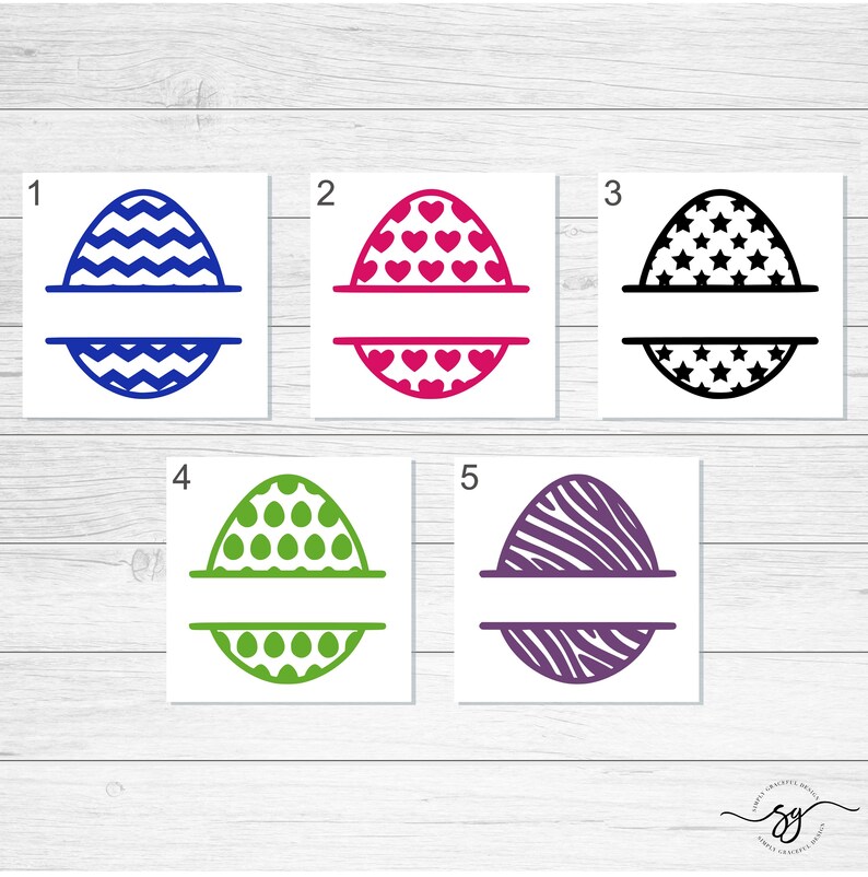 Easter Egg Decal Easter Egg Monogram Decal Kids Easter Gift Etsy
