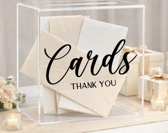 Wedding Card Box Decal, Card Holder Decal, Gift Box Decal, Wedding Table Decor
