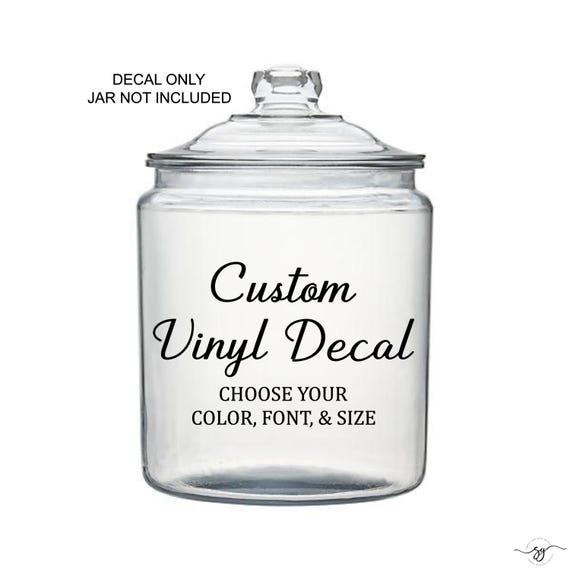 Design Your Own Jar Decal, Create Your Own, Coin Jar Decal, Kids Savings Bank Decal
