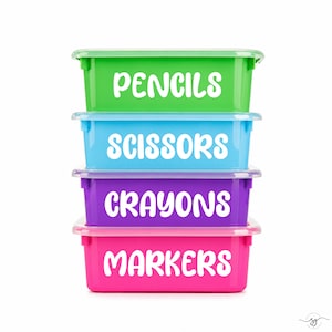 Classroom Labels, Back to School Decals, Bin Labels, Teacher Organization, Office Labels, Teacher DIY bild 2