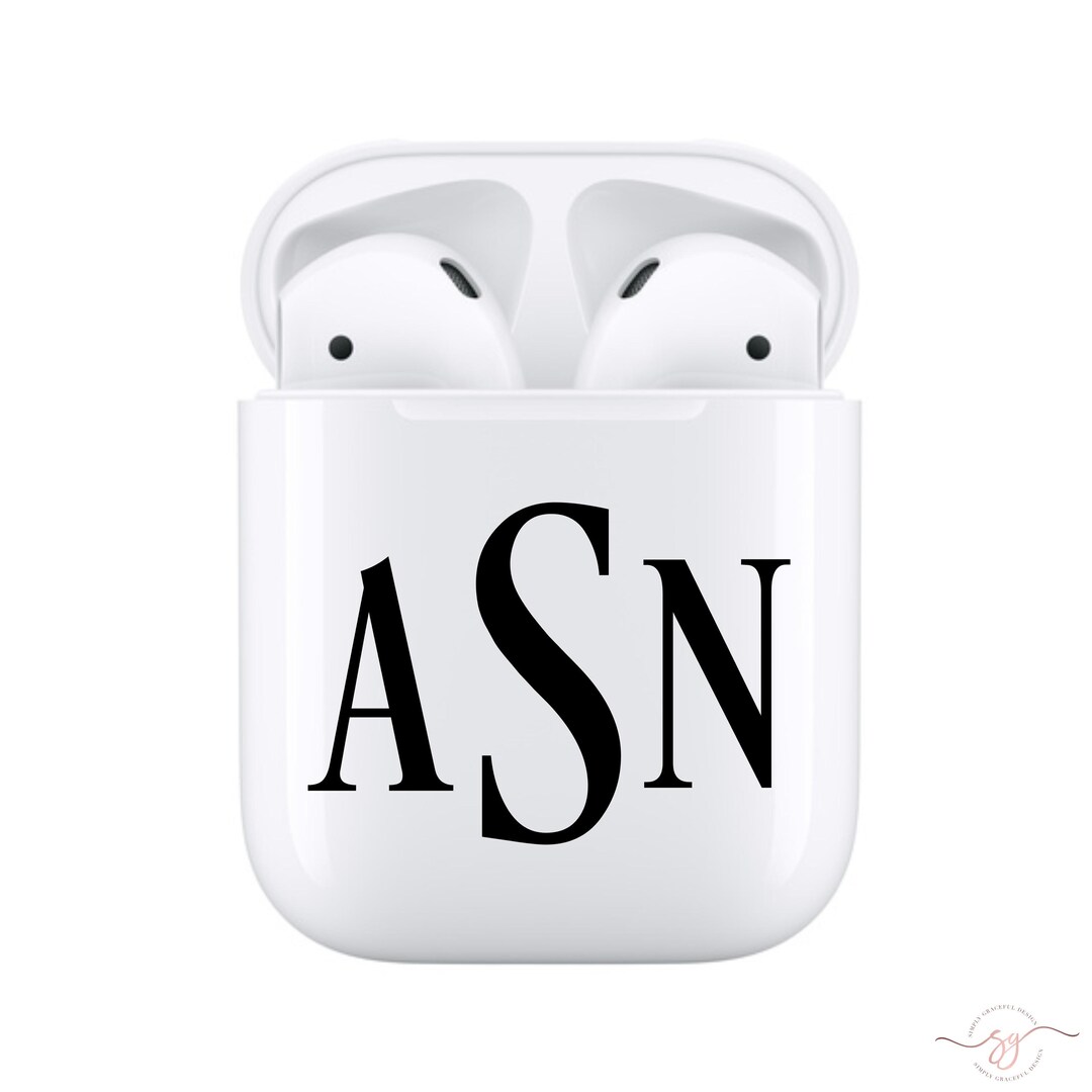 AirPod Case Decal, Charger Decal, Monogram Decal, Name Decal - Etsy