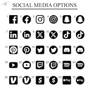 Social Media Icon Decal, IG Decal, Influencer Decal, Marketing Decal, Storefront Decal