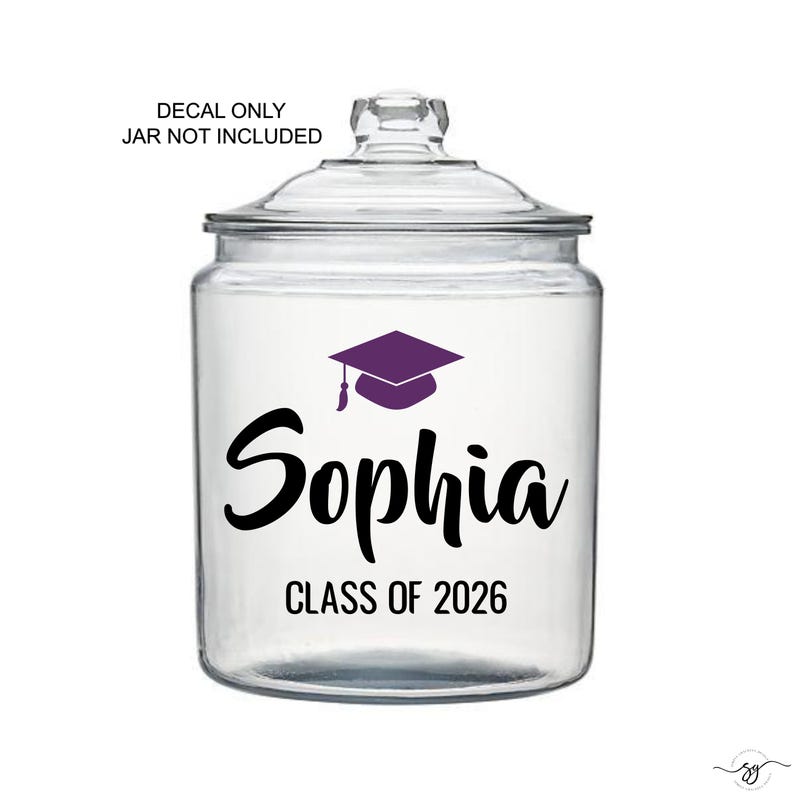 Personalized Graduation Decal, Graduation Keepsake, Class of 2026 - Etsy