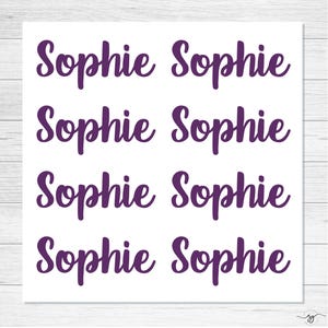 Monogram Name Sheet, School Supply Decals, Back to School, Vinyl Name Decal, Water Bottle Decal