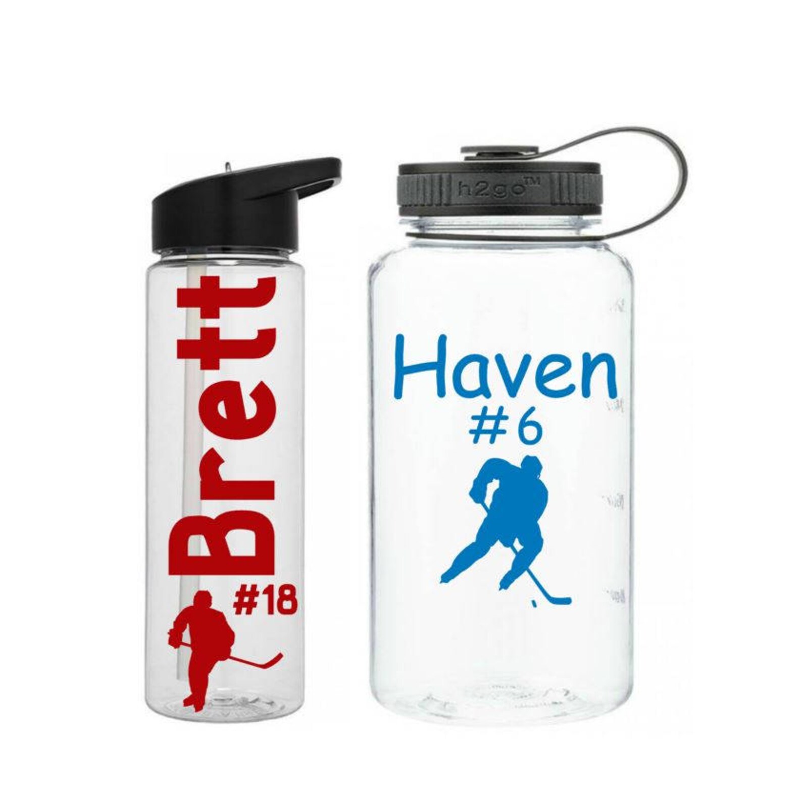 Hockey Water Bottle Gift for Hockey Player Personalized Etsy