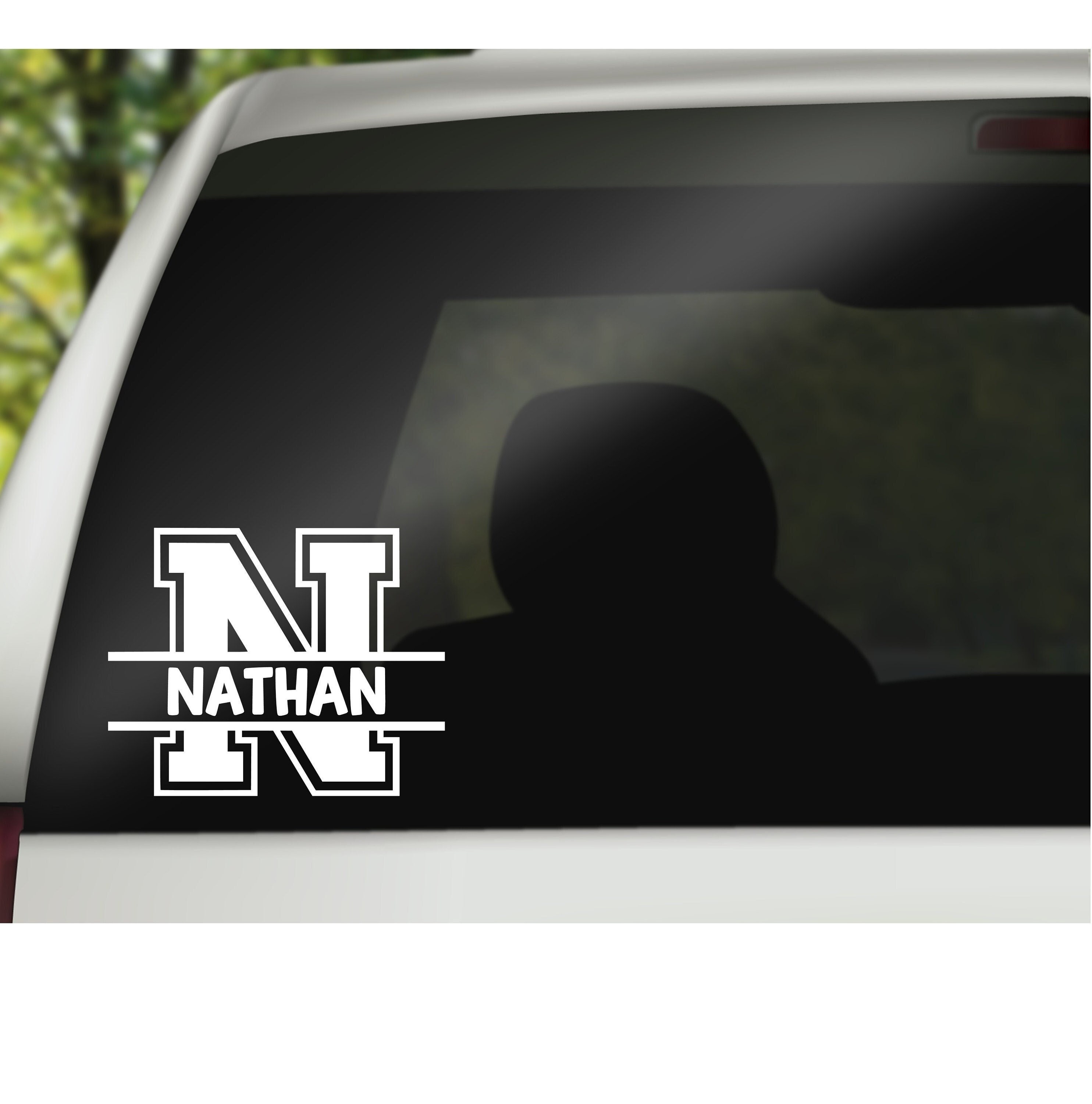 Sticker Letters Varsity Varsity Letter Decal, Split Letter Decal, Sports Decal, Initial Decal ...
