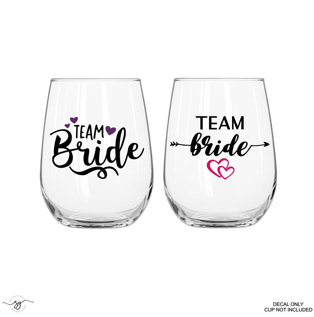 Team Bride Decal, DIY Bachelorette Party, Girls Trip Favors, Bridal ...