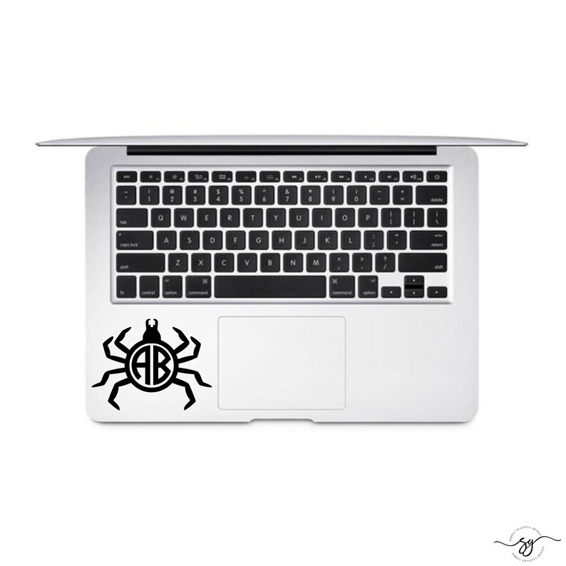 Halloween Monogram Decal, Halloween Decal, Spider Decal, Ghost Decal, Halloween Party Favor image 6