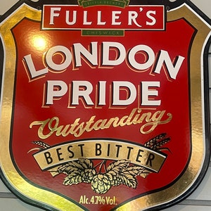 Letrero de porcelana de London Pride Fuller