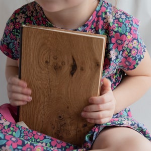 Handmade wooden sketchbook with oak veneer cover