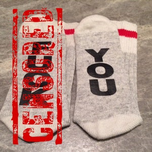 F... You (Calcetines de palabras - Calcetines divertidos - Calcetines novedosos)