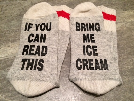 If You Can Read This .. Bring Me Bourbon Word Socks - Funny Socks - Novelty Socks