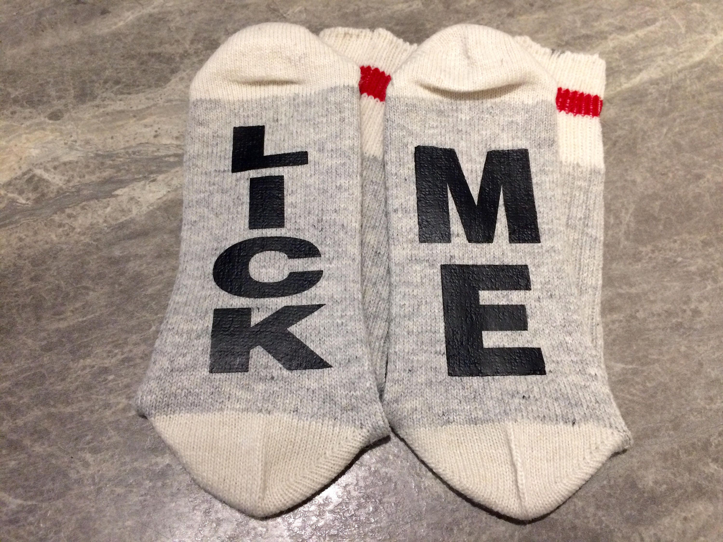 Lick Me Word Socks Funny Socks Novelty Socks Etsy