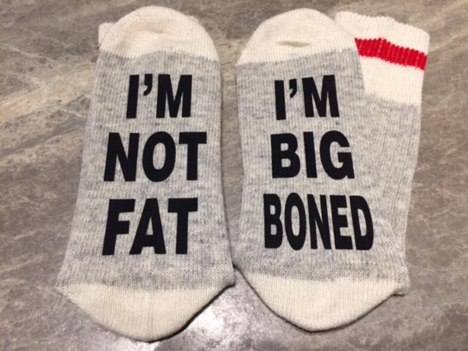 I'm Not Fat ... I'm Big Boned word Socks Funny - Etsy