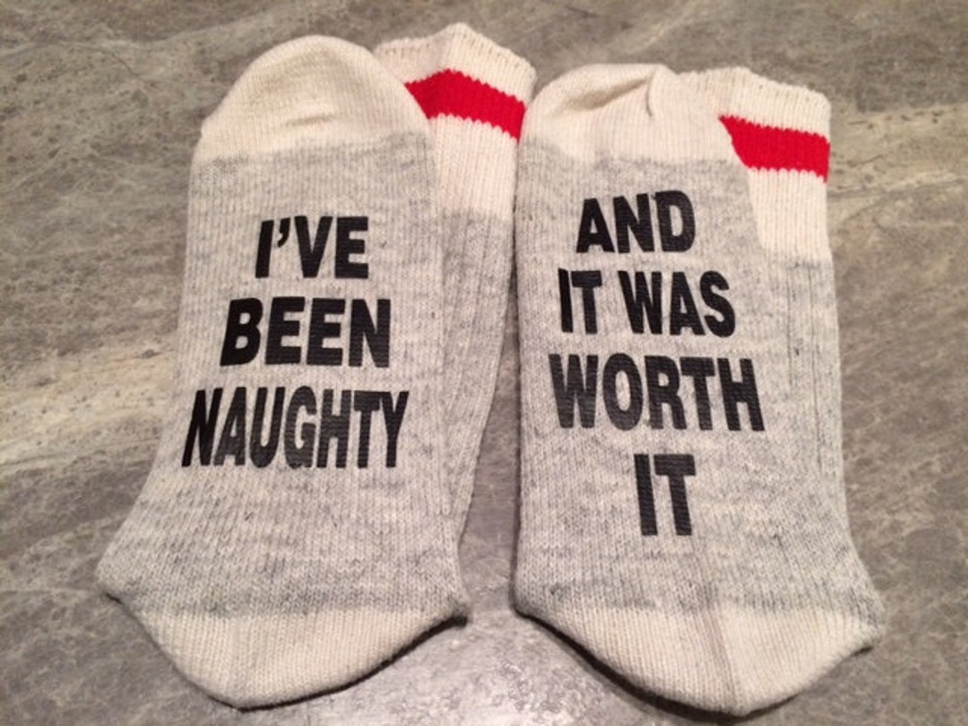 I've Been Naughty ... and It Was Worth It word Socks - Etsy Canada