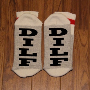 DILF (Word Socks - Funny Socks - Novelty Socks)