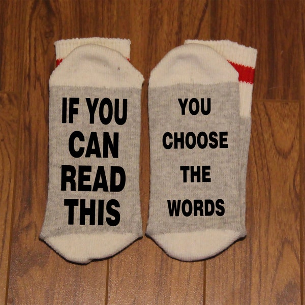 If You Can Read This Socks Etsy