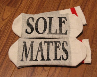 Sole ... Mates (Word Socks - Funny Socks - Novelty Socks)