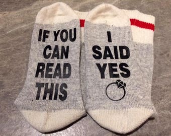 If You Can Read This ... I Said Yes (Word Socks - Funny Socks - Novelty Socks)