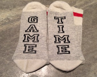 Game ... Time (Word Socks - Funny Socks - Novelty Socks)